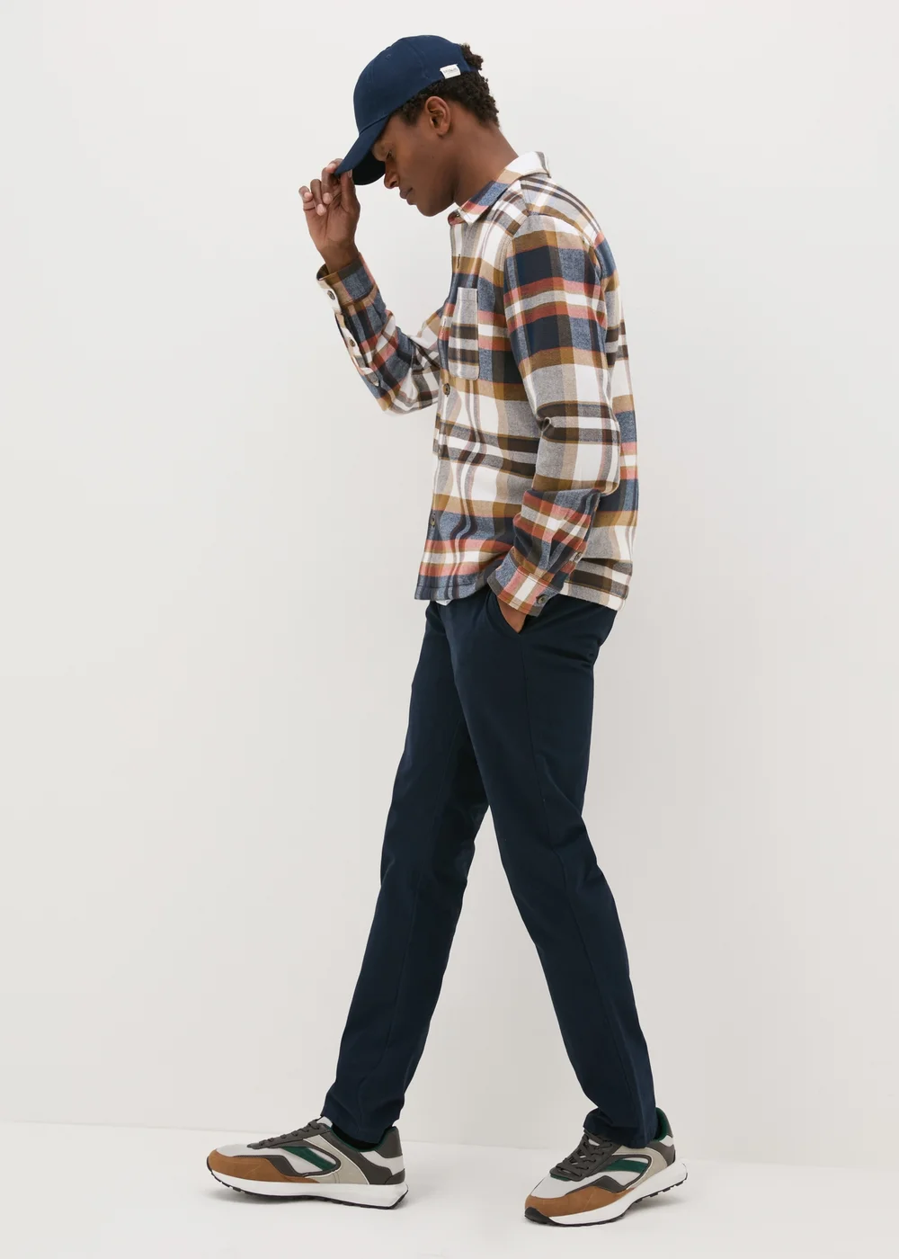Multicolour Check Borg Lined Shacket - S Image 3