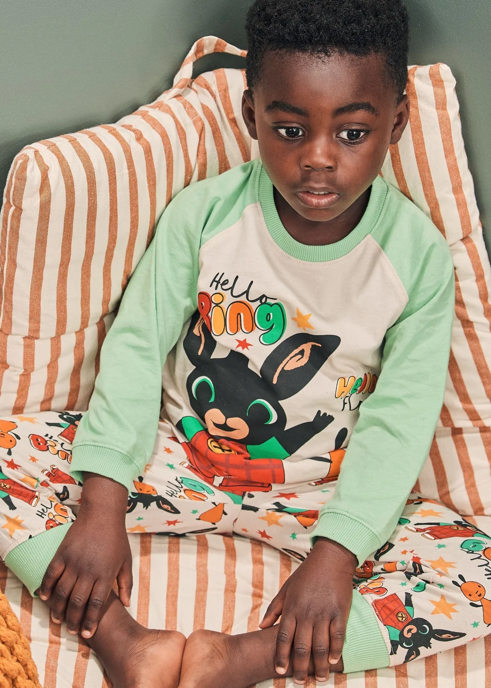 NSPCC Bing Kids Cream Top & Bottoms Pyjama Set (1-5yrs) - 1 to 1 half years Image 3