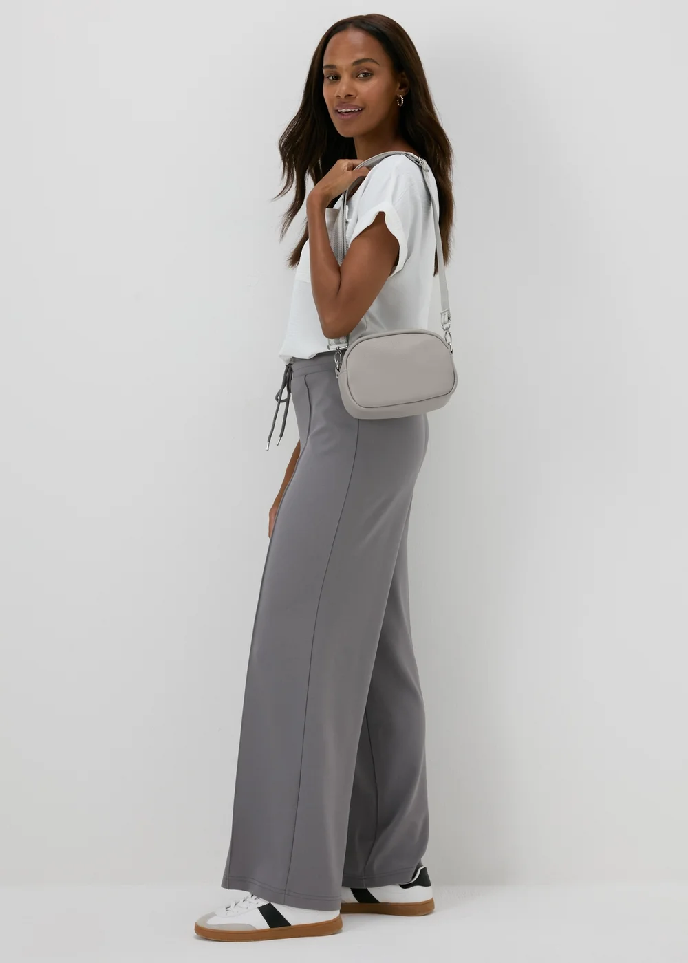 Grey PU Camera Bag - One Size Image 2