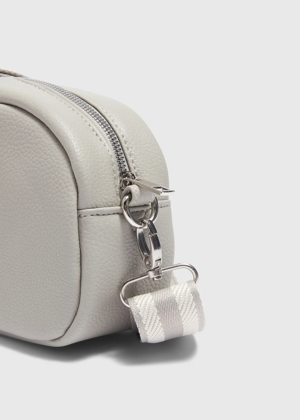 Grey PU Camera Bag - One Size Image 4