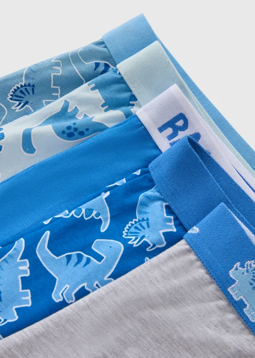 5 Pack Boys Blue Dinosaur Print Trunks (2-13yrs) - 2-3 Yrs Image 2