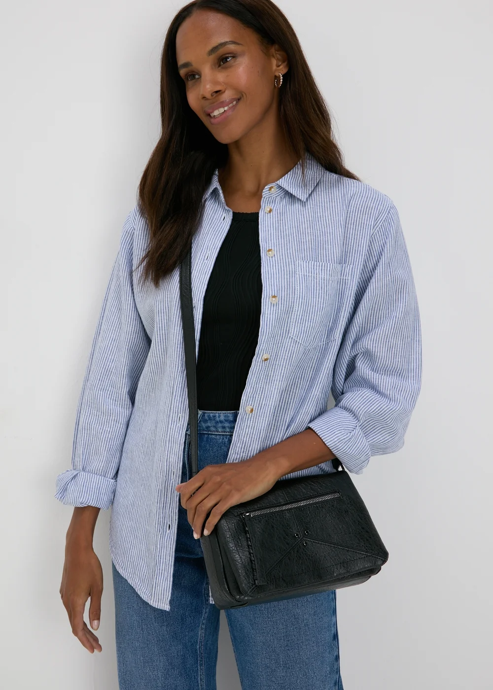 Black Cross Body Bag - One Size Image 1