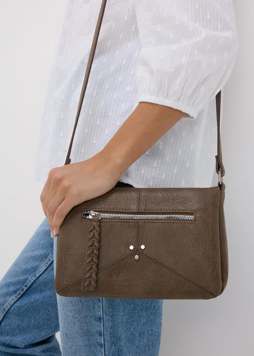 Brown Cross Body Bag - One Size Image 1