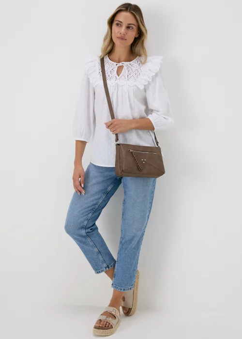 Brown Cross Body Bag - One Size Image 2