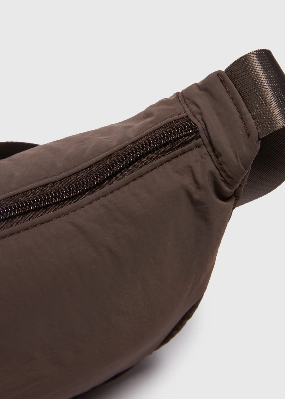 Brown Nylon Moon Bag - One Size Image 4