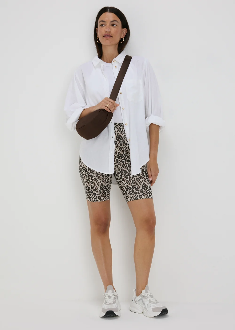 Brown Nylon Moon Bag - One Size Image 2