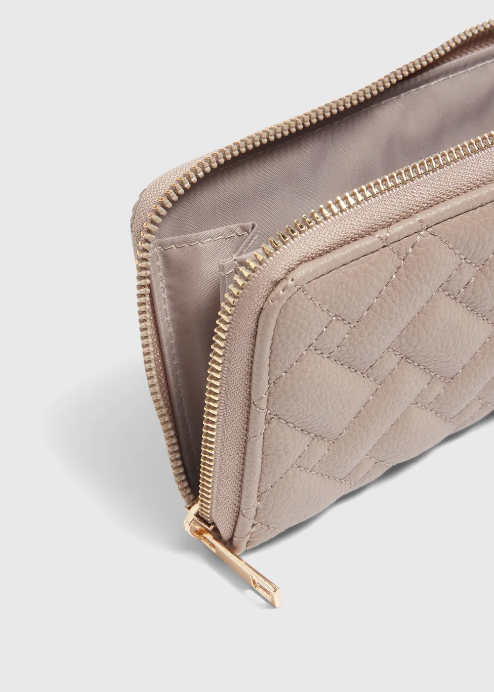 Taupe Quilted Purse - One Size Image 2