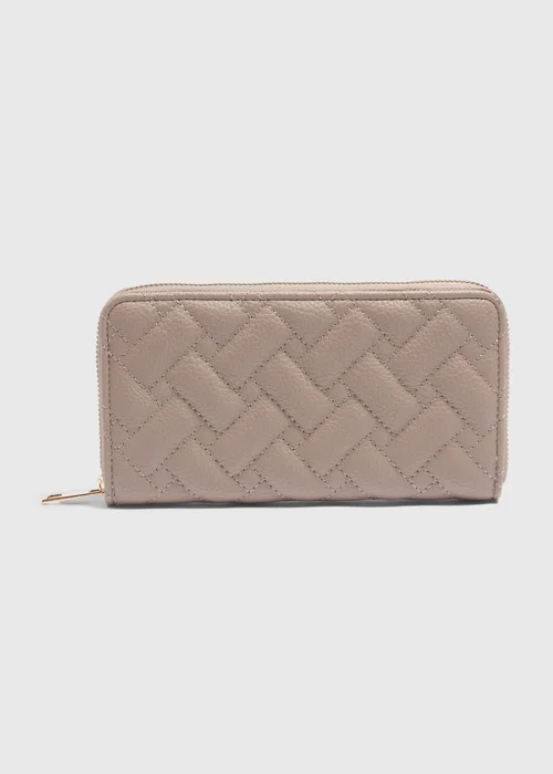 Taupe Quilted Purse - One Size Image 1