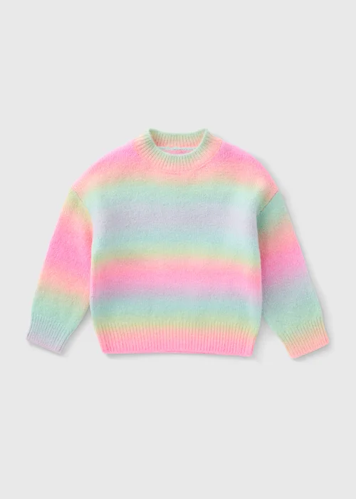 Girls Multicoloured Rainbow Knitted Jumper (1-7yrs) - 2-3 Yrs Image 1