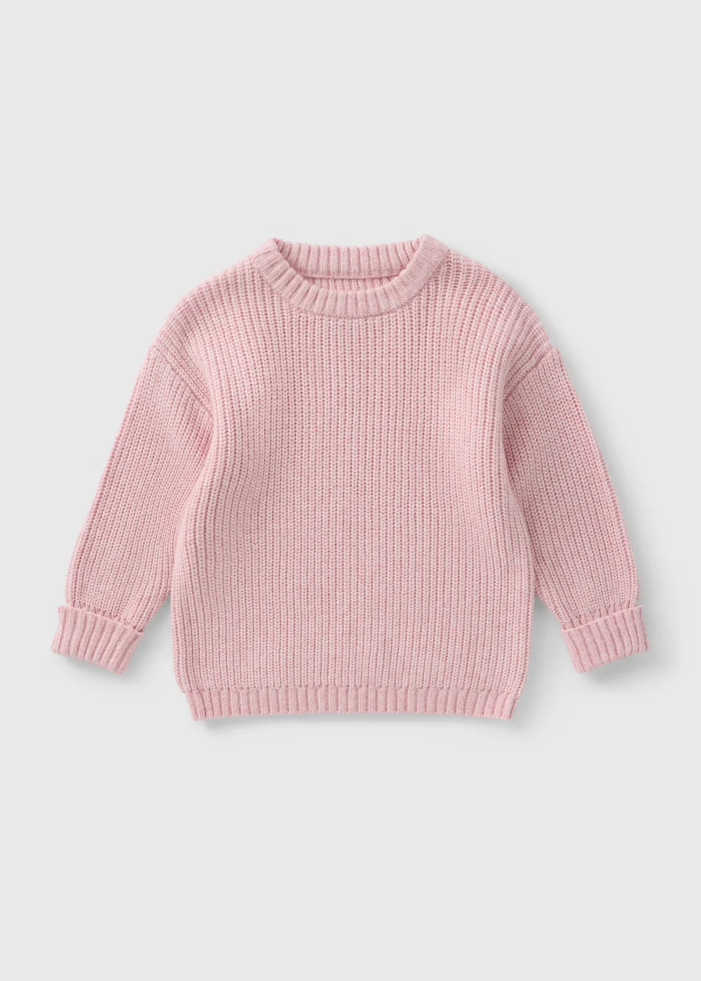 Girls Pink Knitted Jumper (1-7yrs) - 1-1.5 Yrs Image 1