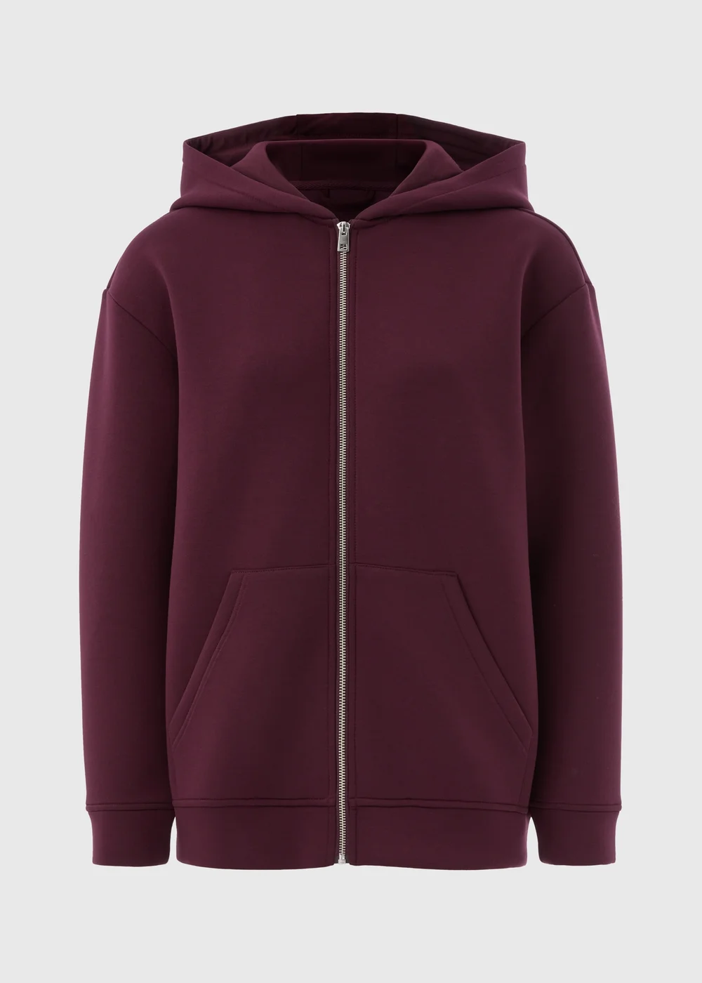 Souluxe Burgundy Scuba Hooded Zip Jacket - S Image 4