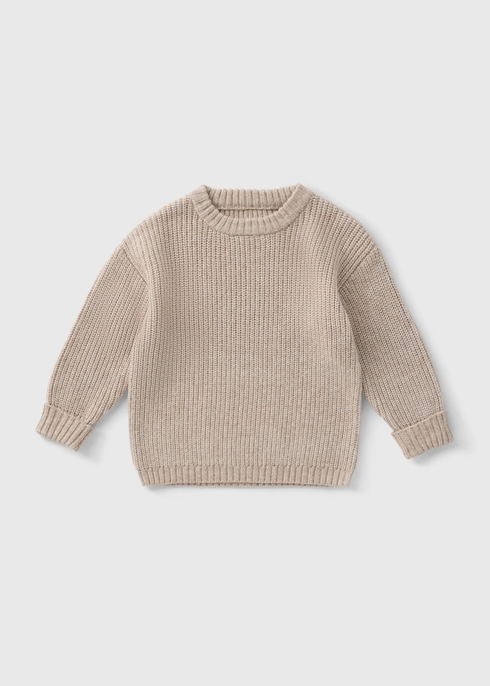 Girls Oatmeal Knitted Jumper (1-7yrs) - 2-3 Yrs Image 1