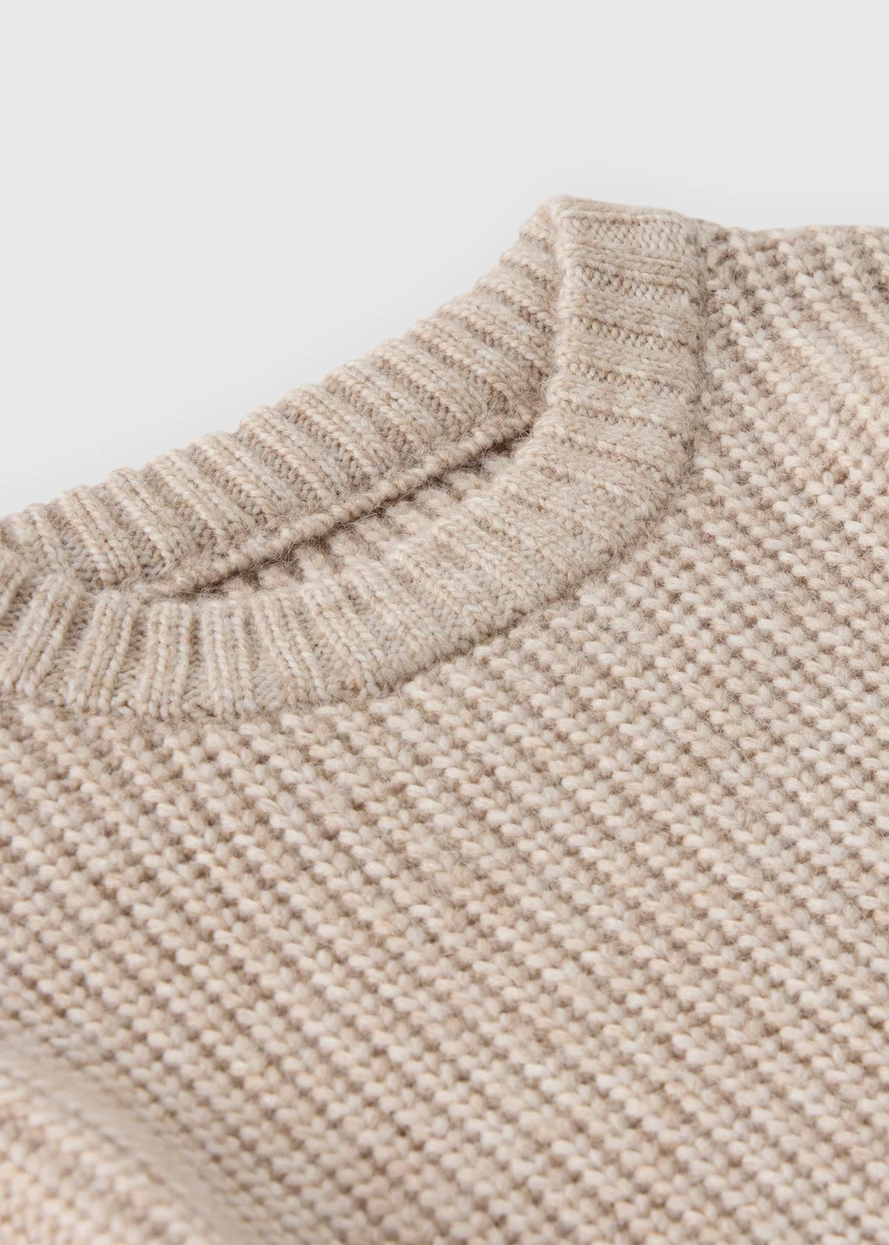 Girls Oatmeal Knitted Jumper (1-7yrs) - 2-3 Yrs Image 2