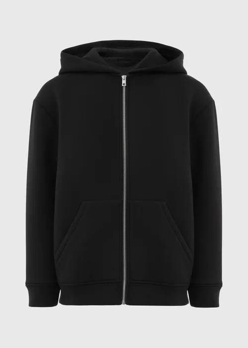 Souluxe Black Scuba Hooded Zip Jacket - S Image 4