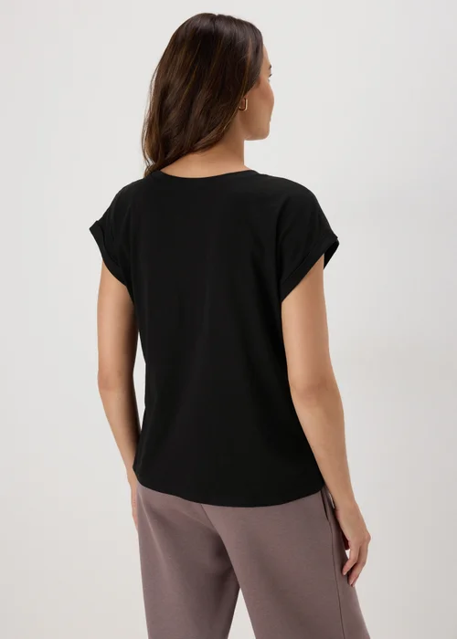 Black Plain T-Shirt - S Image 2
