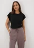 Black Plain T-Shirt - S Image 1
