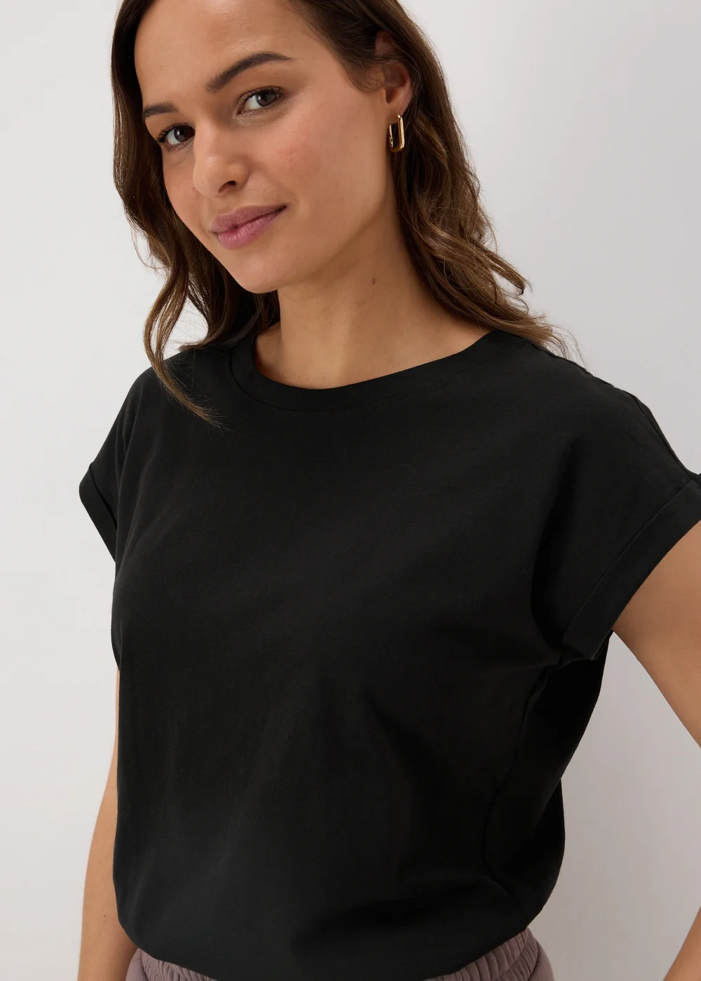 Black Plain T-Shirt - S Image 3