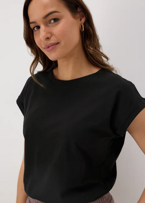 Black Plain T-Shirt - S Image 3