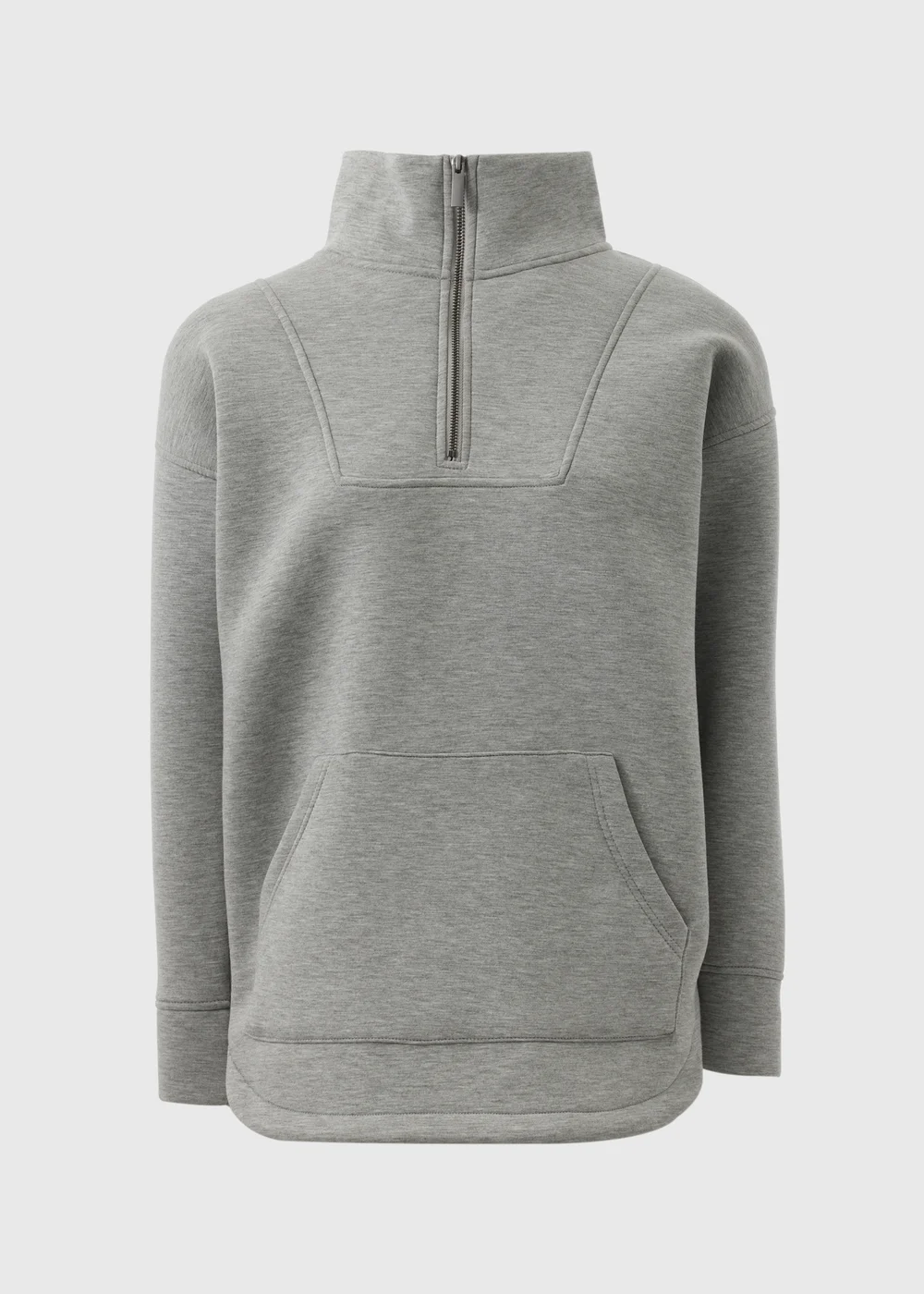 Souluxe Grey Scuba Half Zip Sweatshirt - S Image 4