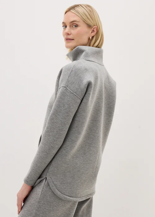Souluxe Grey Scuba Half Zip Sweatshirt - S Image 2