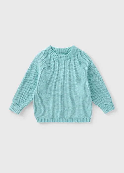 Girls Blue Knitted Jumper (1-7yrs) - 1-1.5 Yrs Image 1