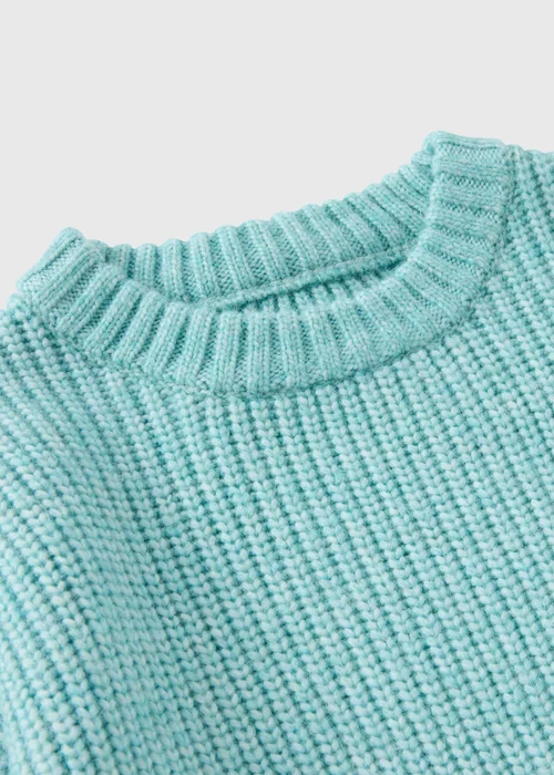 Girls Blue Knitted Jumper (1-7yrs) - 1-1.5 Yrs Image 2