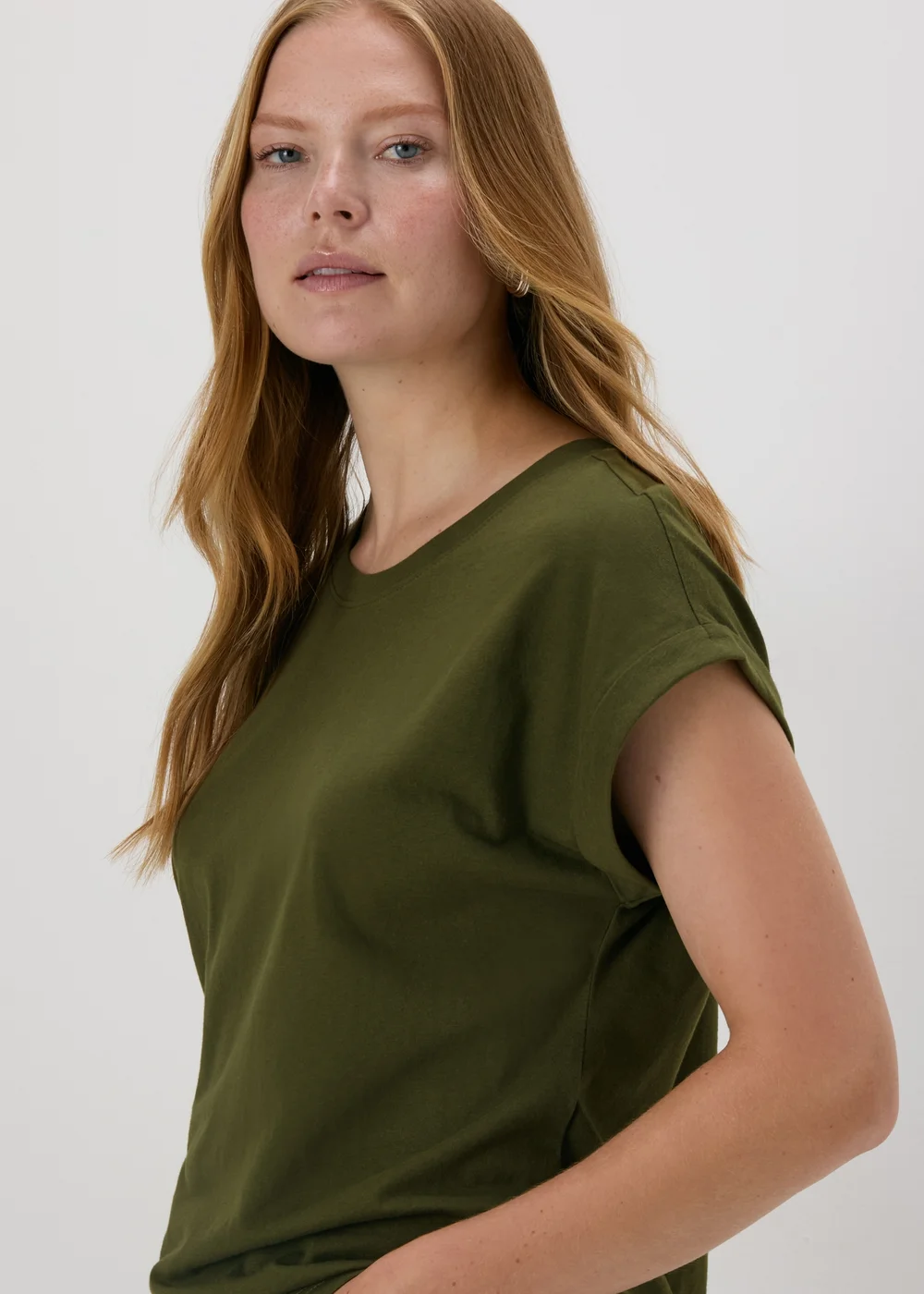 Khaki Plain T-Shirt - S Image 3