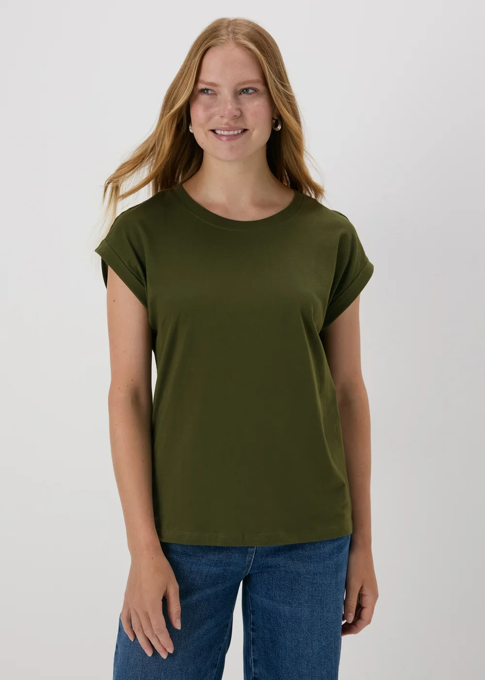 Khaki Plain T-Shirt - S Image 1