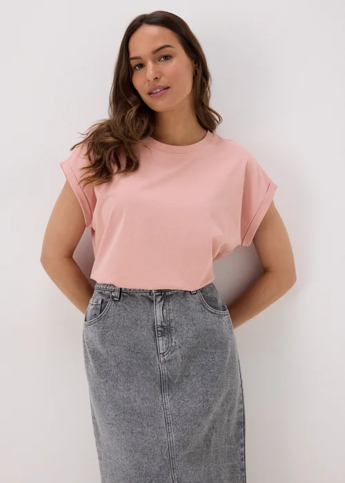 Pink Plain T Shirt - S Image 3