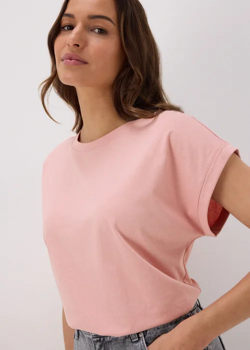 Pink Plain T Shirt - S Image 1