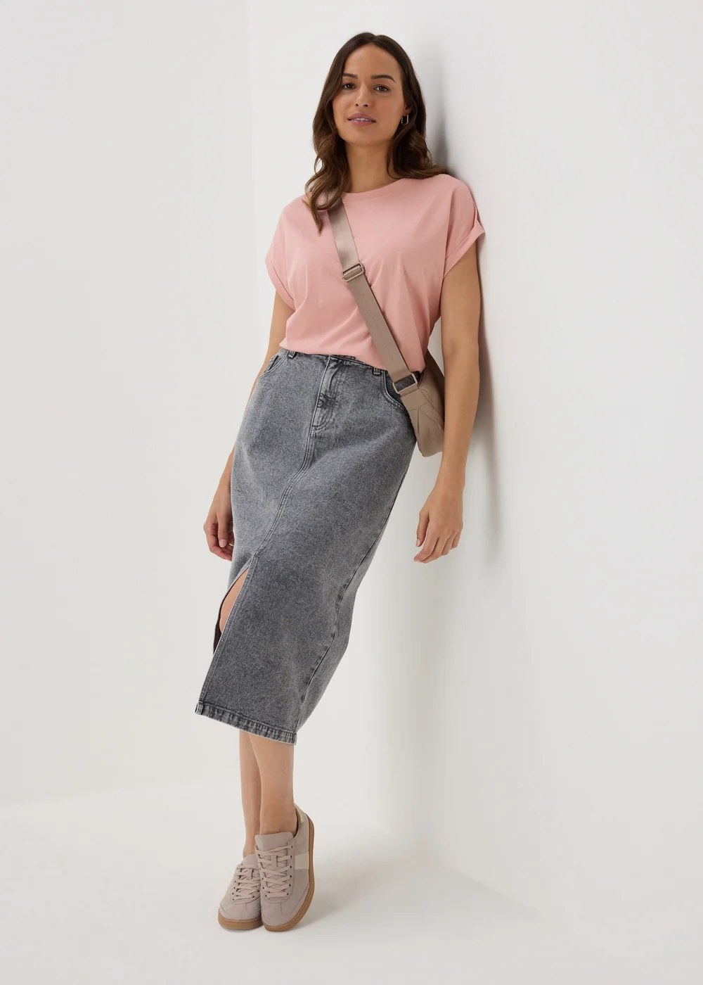 Pink Plain T Shirt - S Image 4