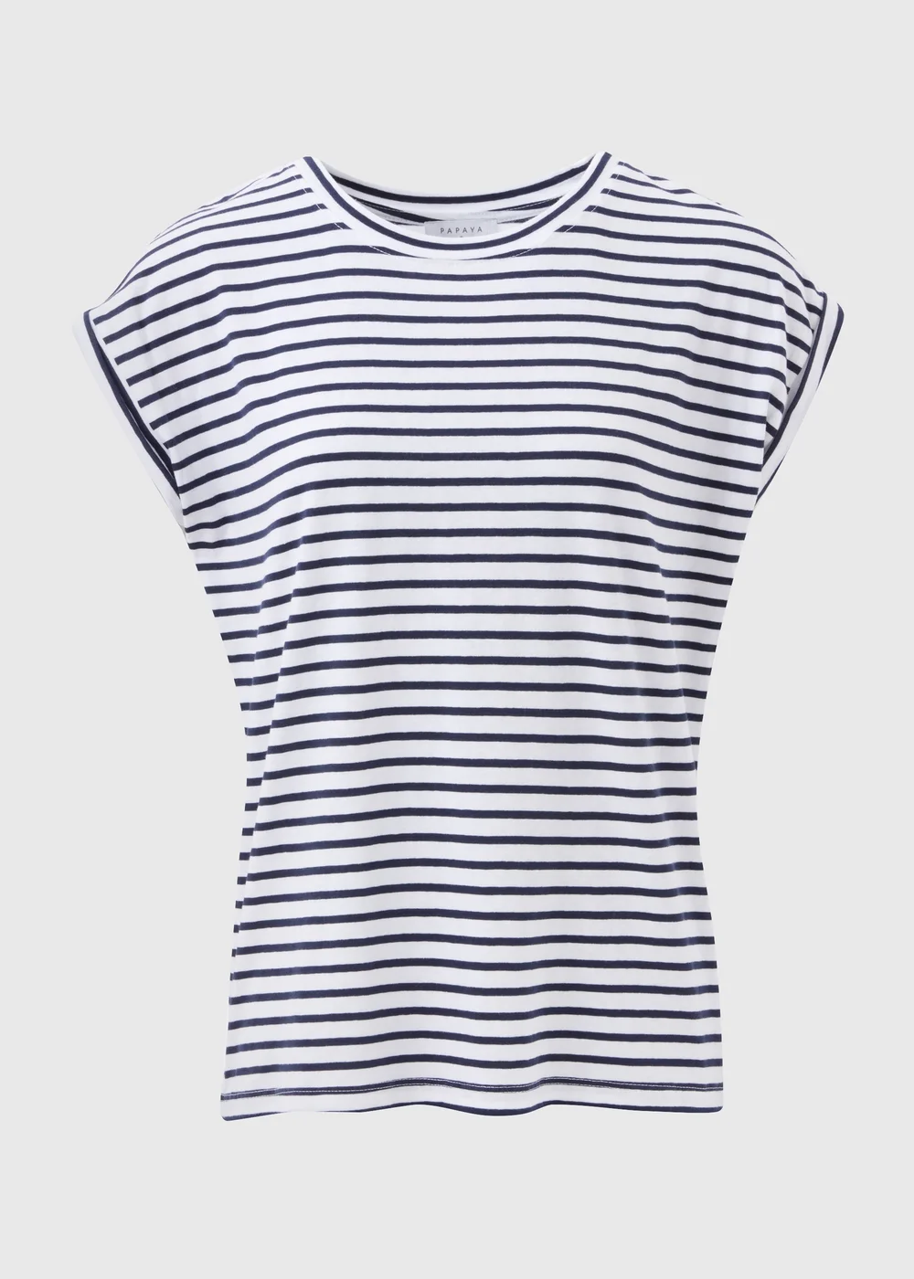Navy Stripe Crew Neck T-Shirt - S Image 4