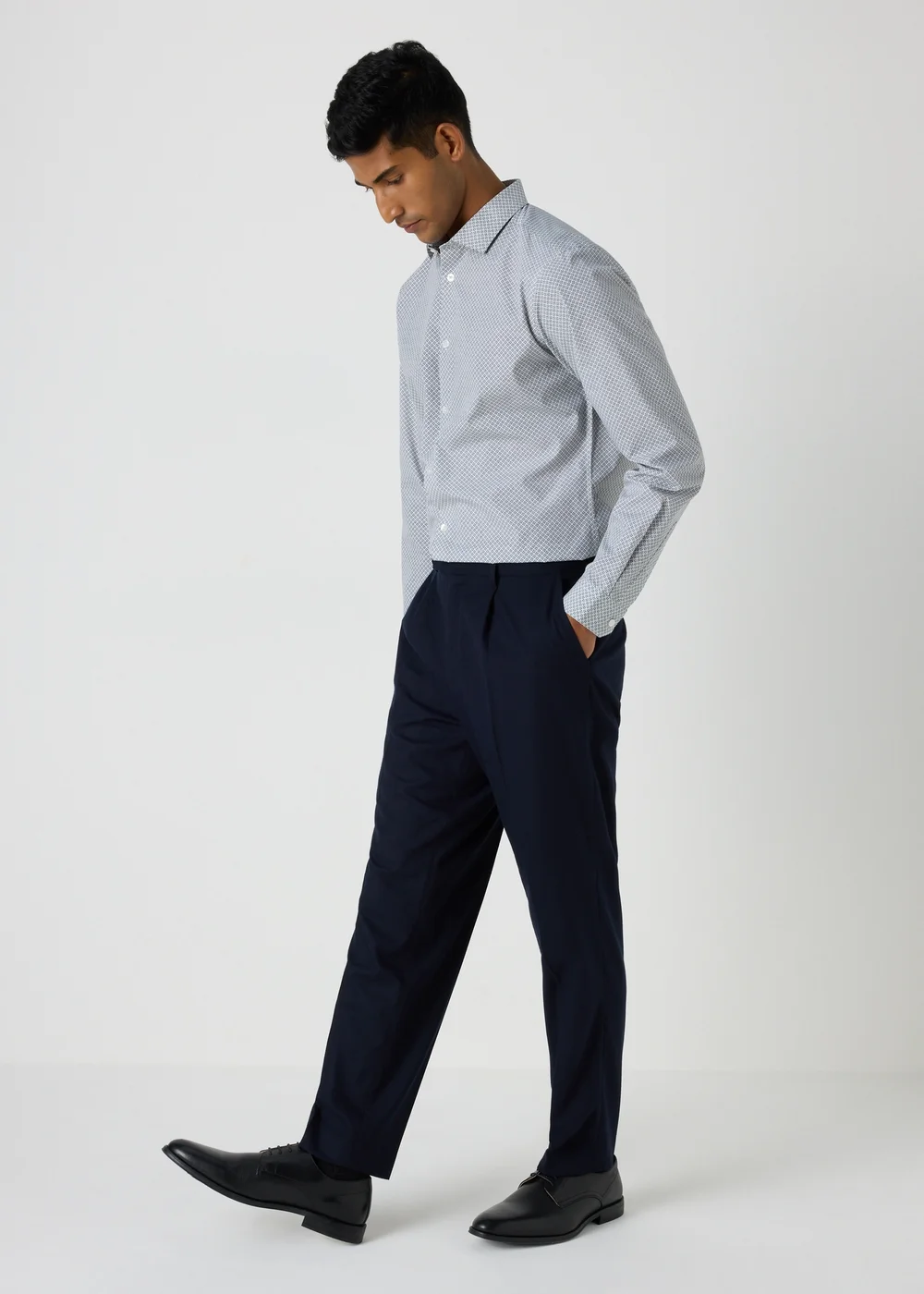 Taylor & Wright Navy Front Pleat Trousers - 30 Waist 29 Leg Image 4