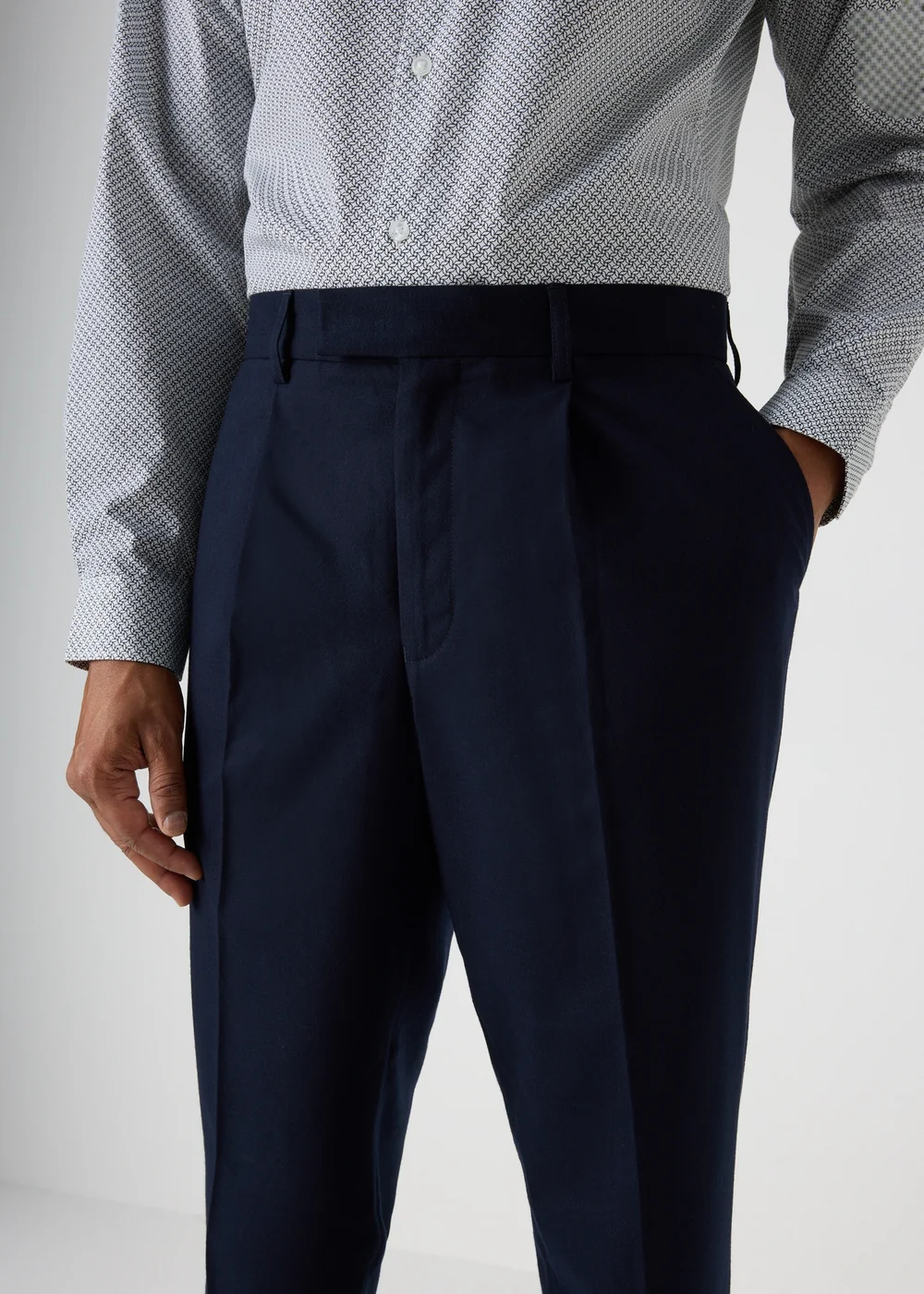 Taylor & Wright Navy Front Pleat Trousers - 30 Waist 29 Leg Image 3