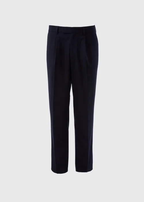 Taylor & Wright Navy Front Pleat Trousers - 30 Waist 29 Leg Image 5