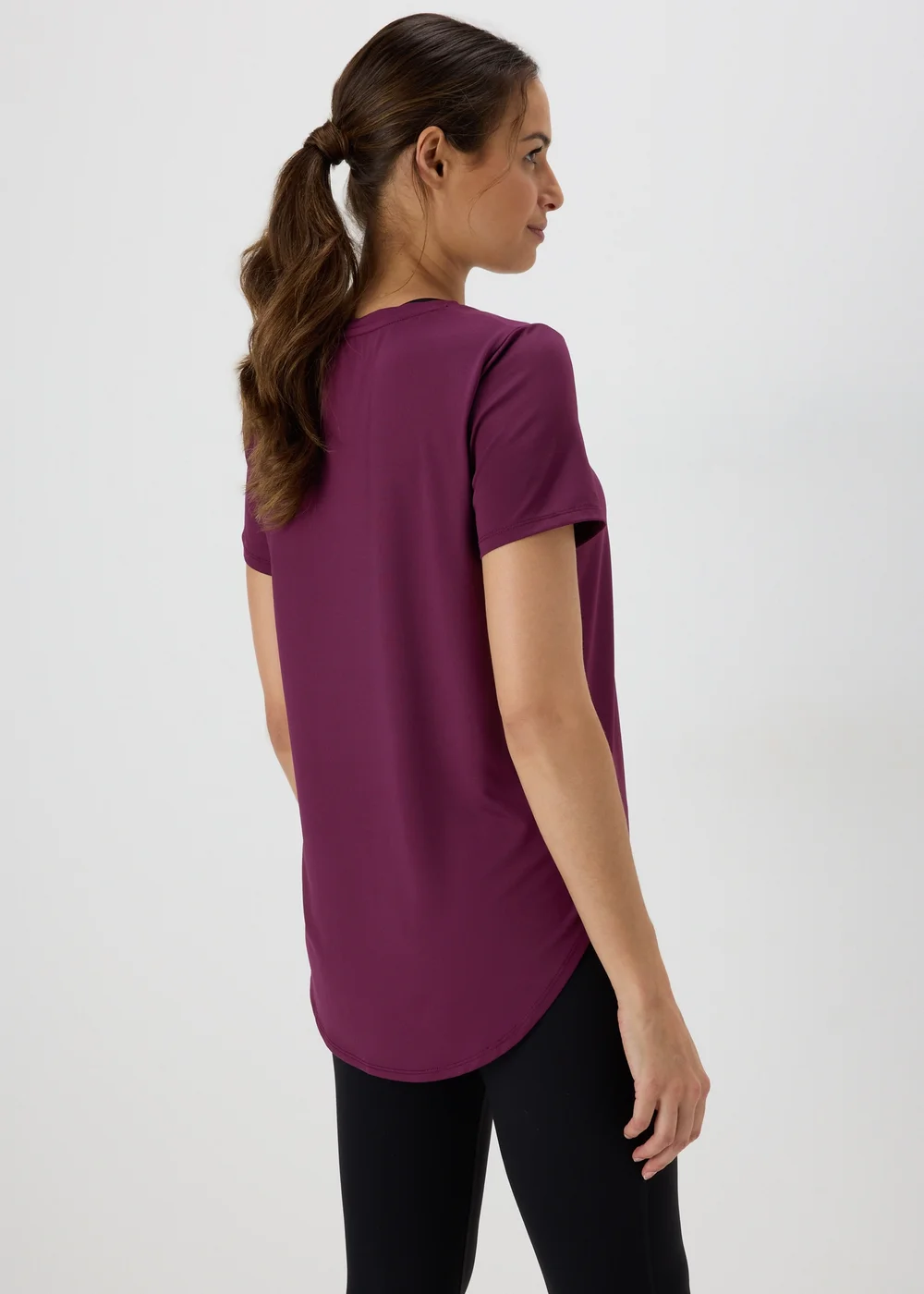 Souluxe Burgundy Longline T-Shirt - S Image 2