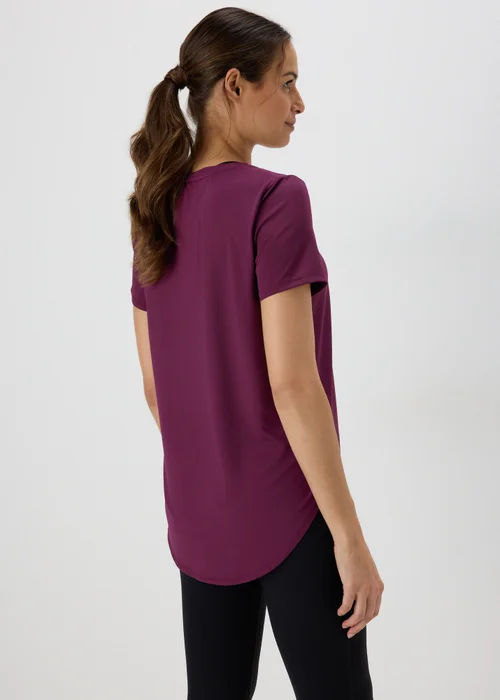 Souluxe Burgundy Longline T-Shirt - S Image 2