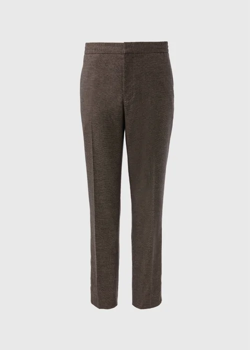 Taylor & Wright Heritage Brown Elasticated Slim Fit Trousers - 30 Waist 29 Leg Image 5