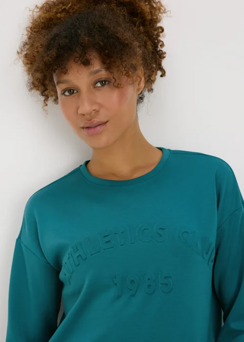 Souluxe Teal Slogan Sweatshirt - S Image 3