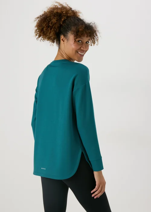 Souluxe Teal Slogan Sweatshirt - S Image 2