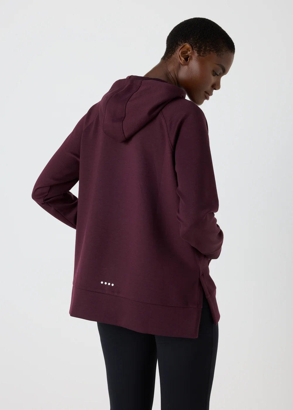 Souluxe Burgundy Longline Hoodie - S Image 2