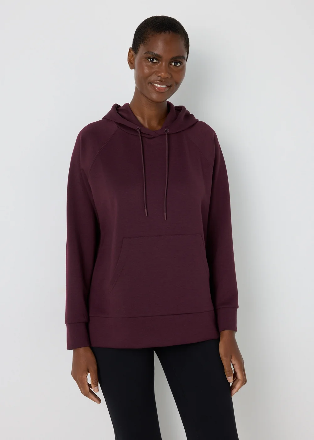 Souluxe Burgundy Longline Hoodie - S Image 1