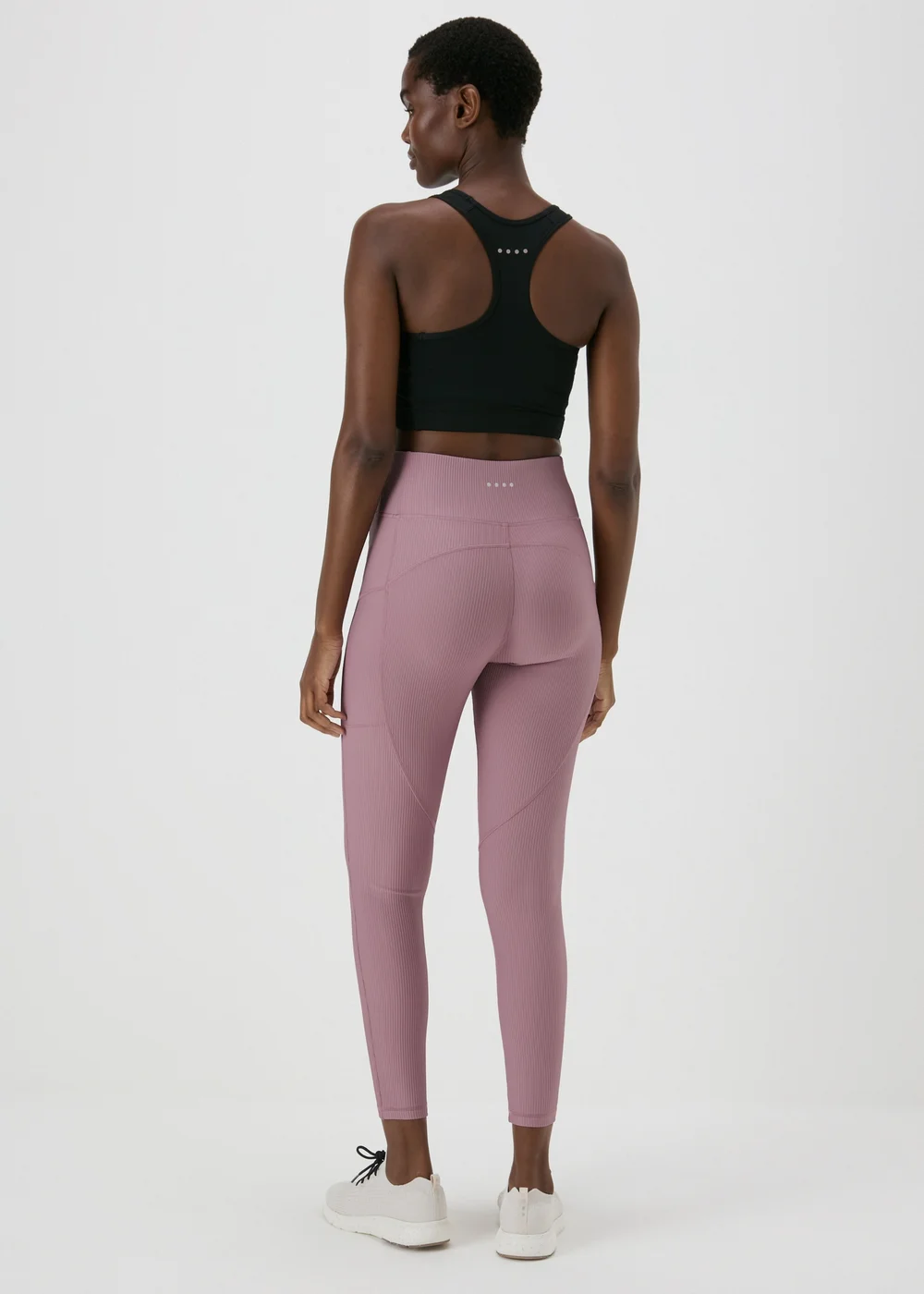 Souluxe Lilac Ribbed Sports Leggings - 8 Image 2