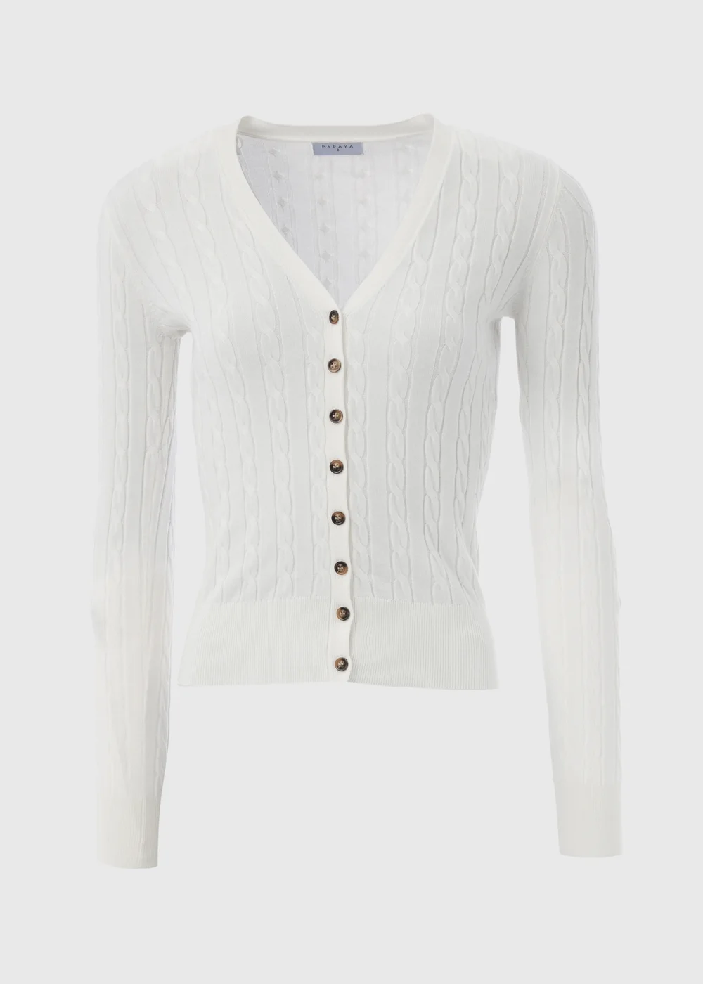 Cream Cable Knit Cardigan - 8 Image 5