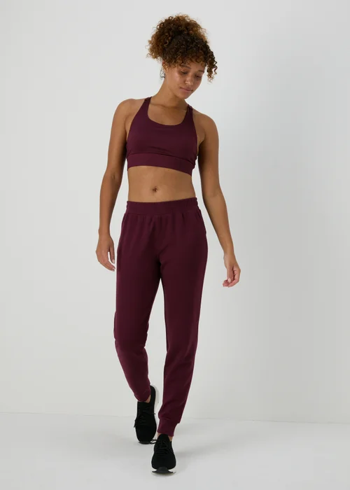 Souluxe Burgundy Jogging Bottoms - S Image 1
