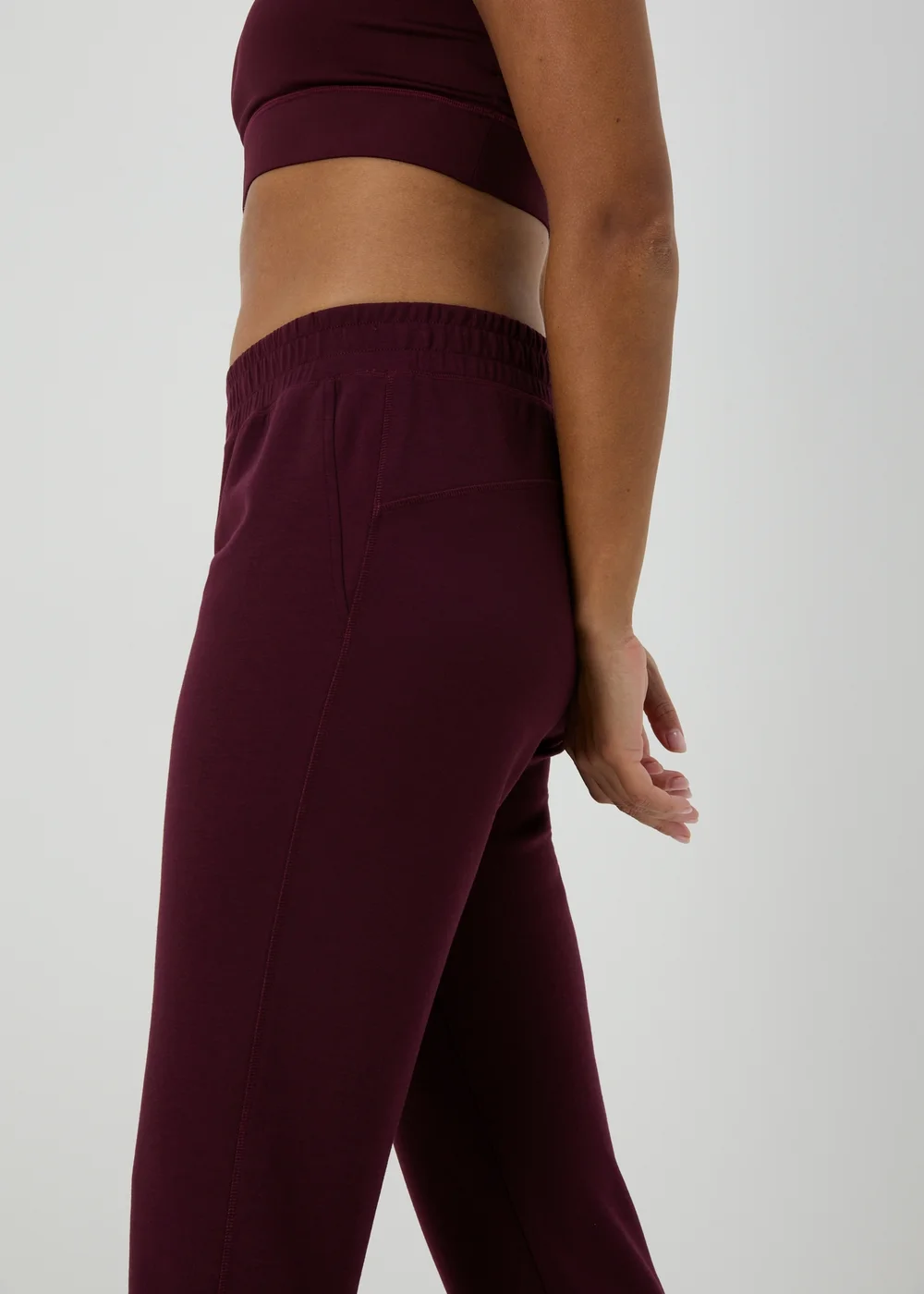 Souluxe Burgundy Jogging Bottoms - S Image 3