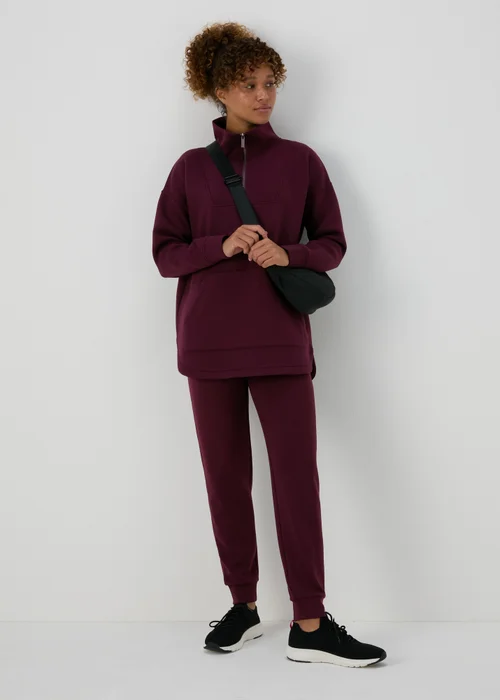 Souluxe Burgundy Jogging Bottoms - S Image 4