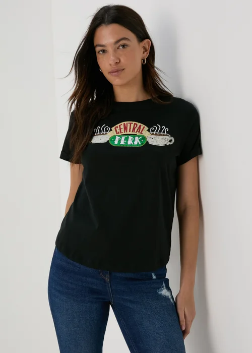 Friends Black Central Per T-Shirt - S Image 1