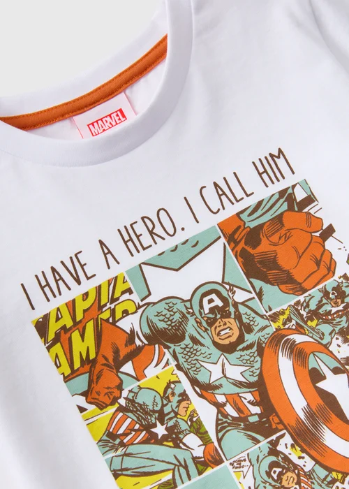 Marvel Kids Cream Captain America T-Shirt (1-7yrs) - 1-1.5 Yrs Image 2
