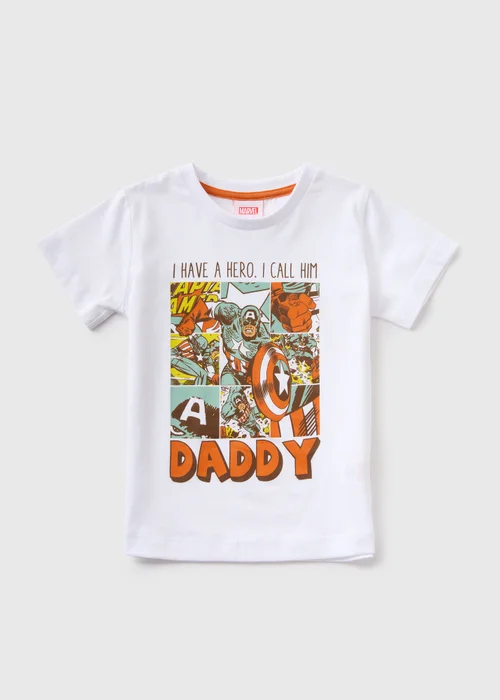 Marvel Kids Cream Captain America T-Shirt (1-7yrs) - 1-1.5 Yrs Image 1